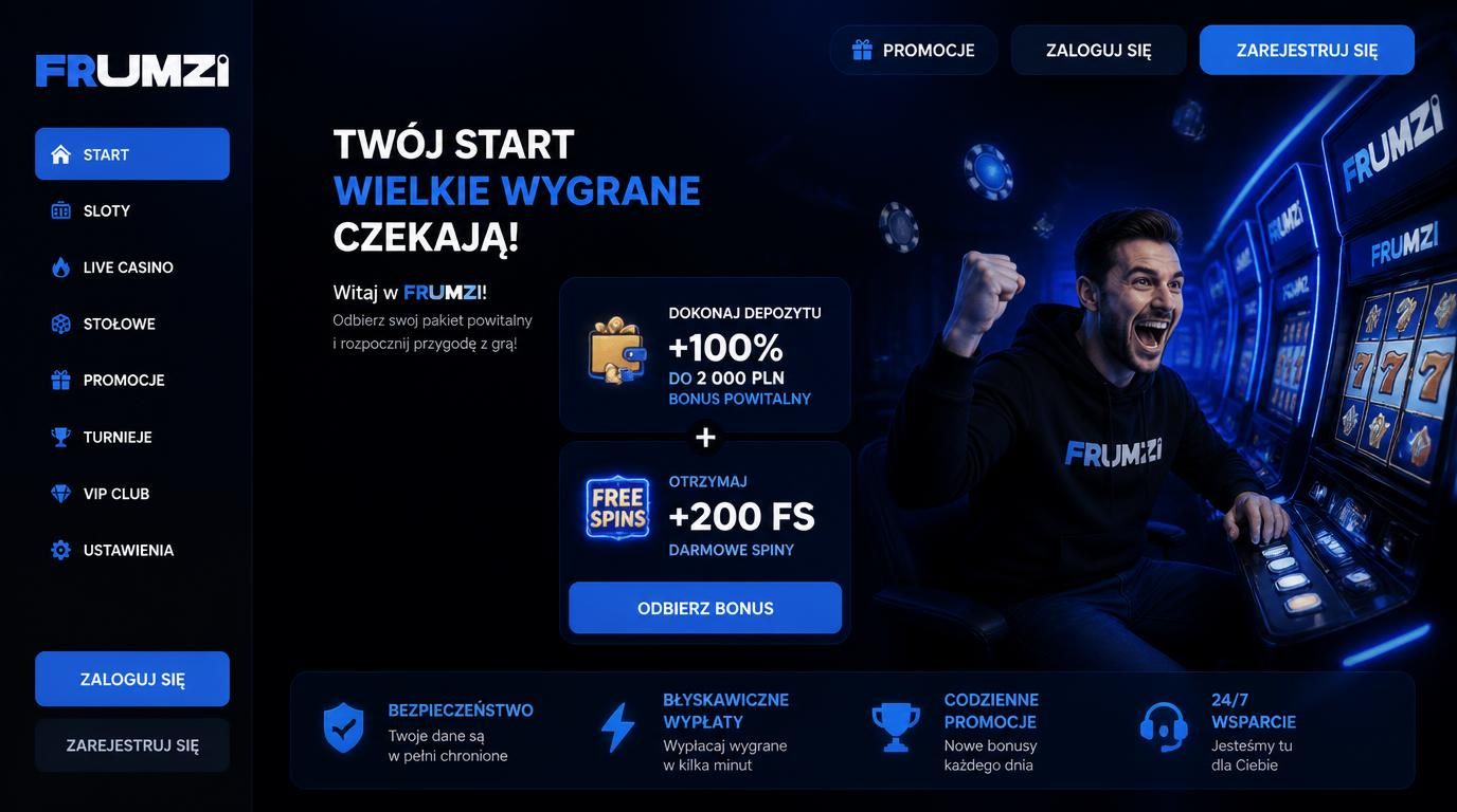 Bonus powitalny: 100% + 200 FS